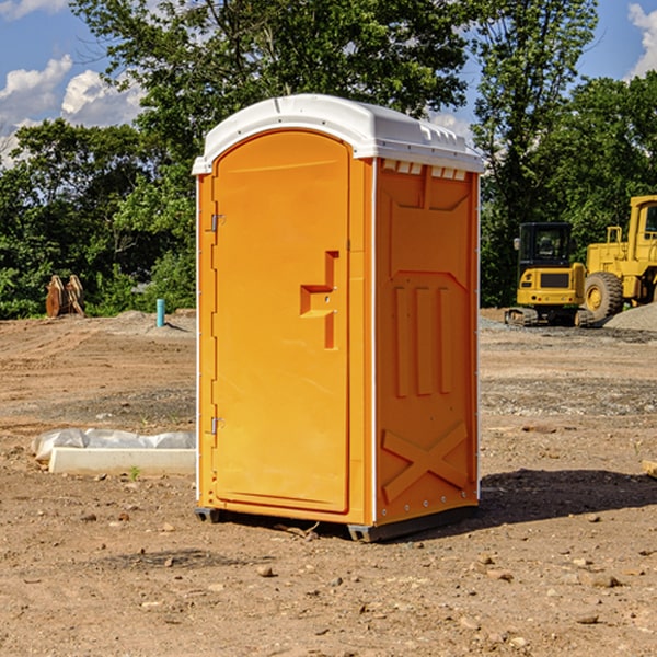 can i customize the exterior of the porta potties with my event logo or branding in Bradford Woods